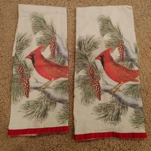 Pottery Barn Cardinal Hand Towels